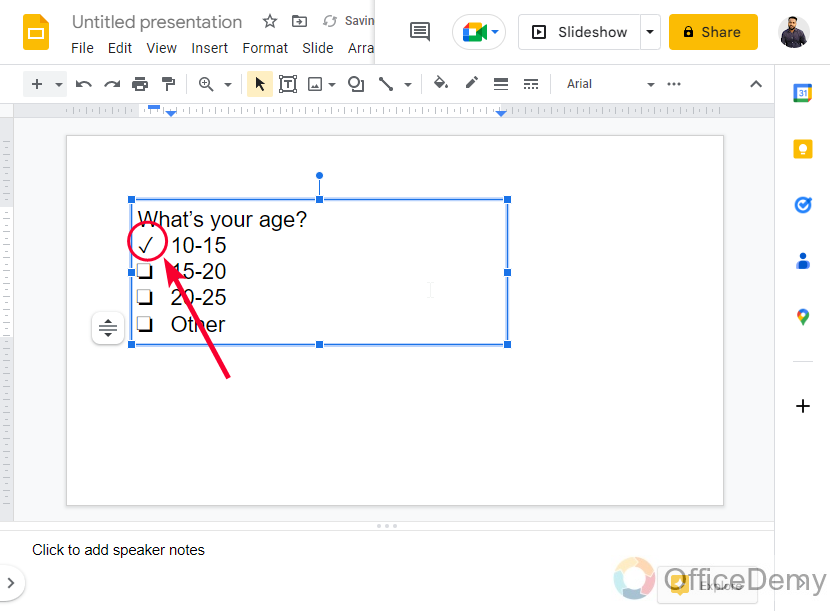 How to Make Checkboxes in Google Slides 11