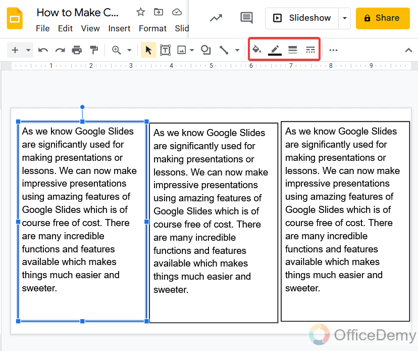 How to Make Columns in Google Slides 11