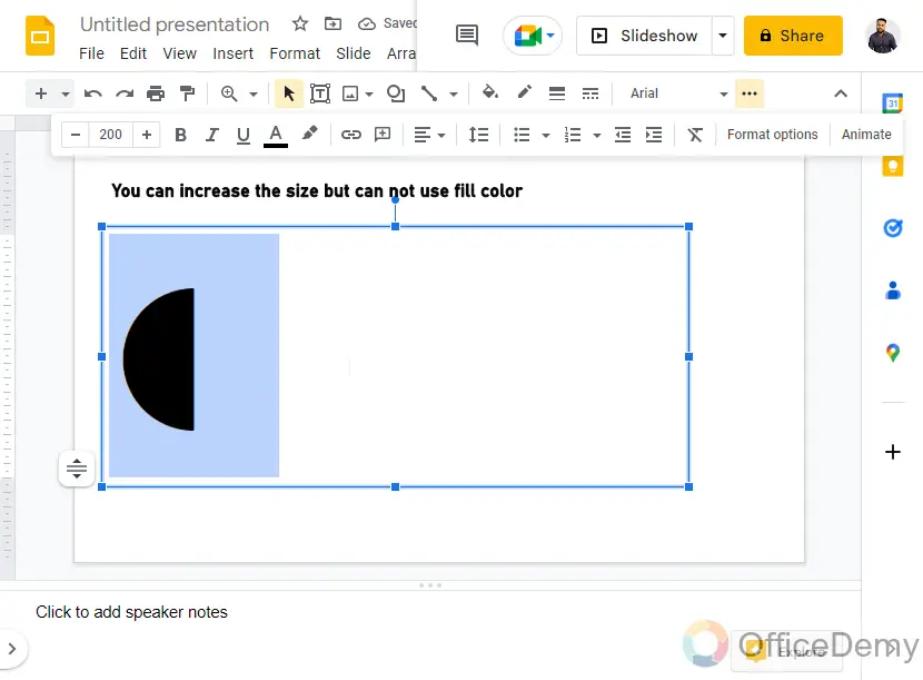 How to Make Half Circle in Google Slides 10