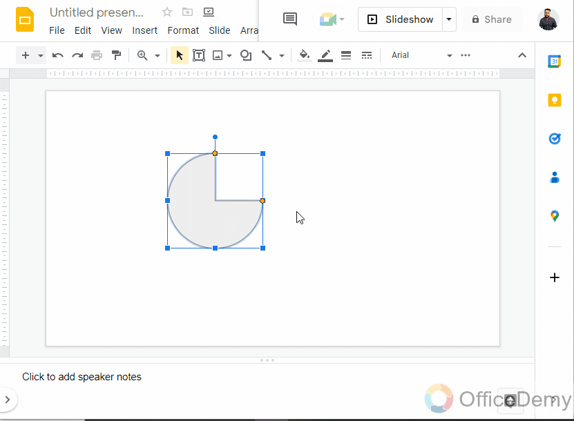 How to Make Half Circle in Google Slides 4