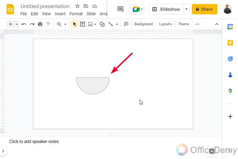 How to Make Half Circle in Google Slides 5