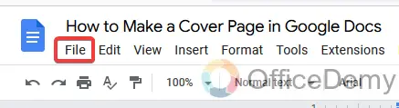 How to Make a Cover Page in Google Docs 1
