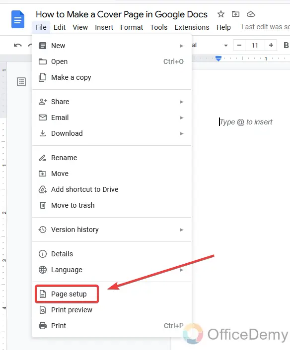 How to Make a Cover Page in Google Docs 2