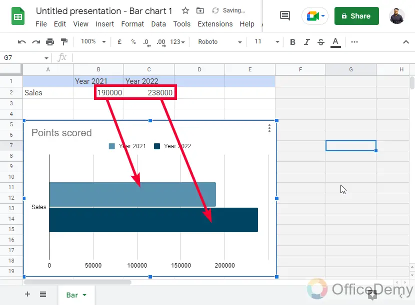 How to Make a Graph in Google Slides 8