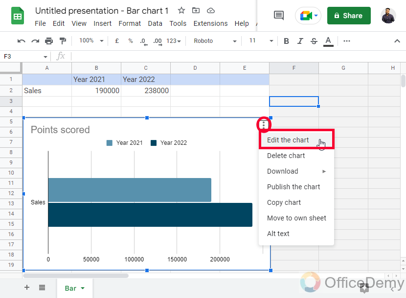 How to Make a Graph in Google Slides 12