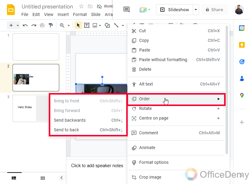 How to Put Image Behind Text in Google Slides 17