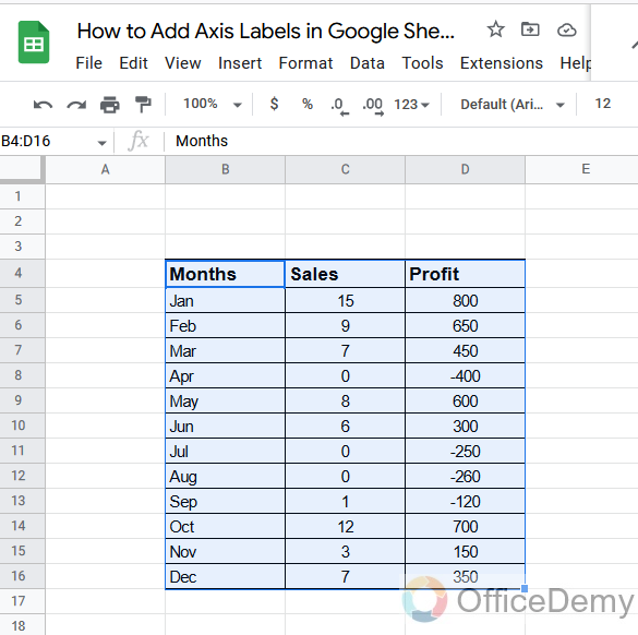 How to add axis labels in google sheets 2