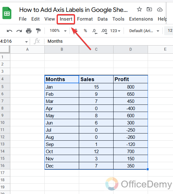 How to add axis labels in google sheets 3