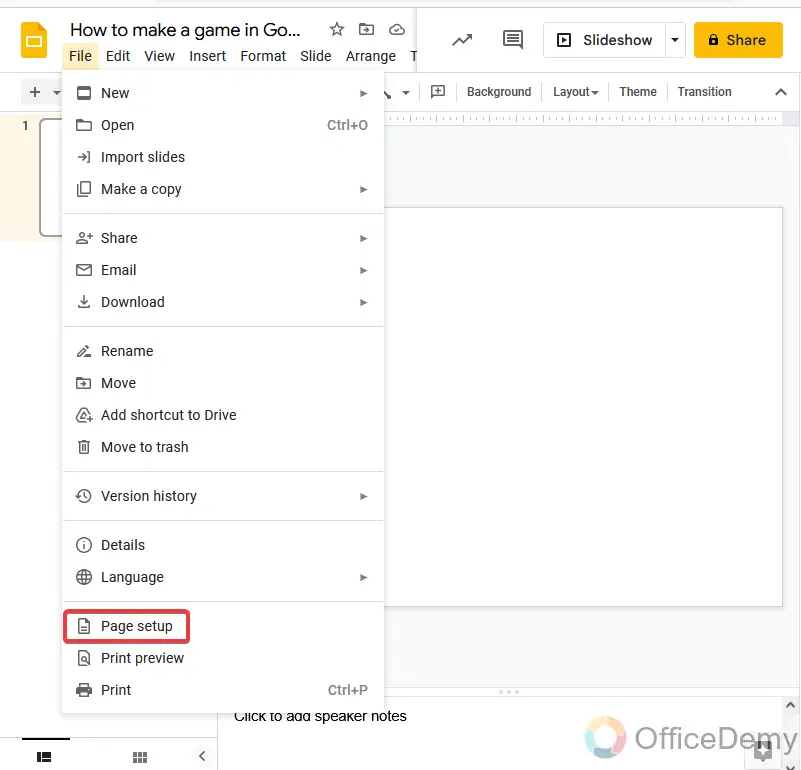 How to make a game in Google Slides 1