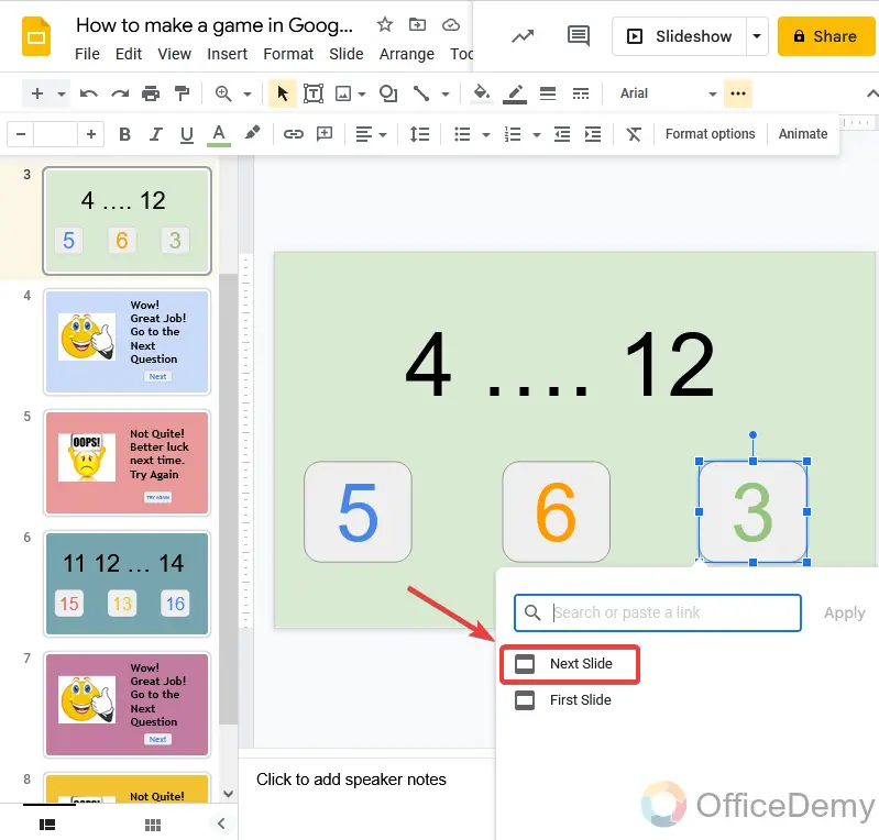 How to make a game in Google Slides 16