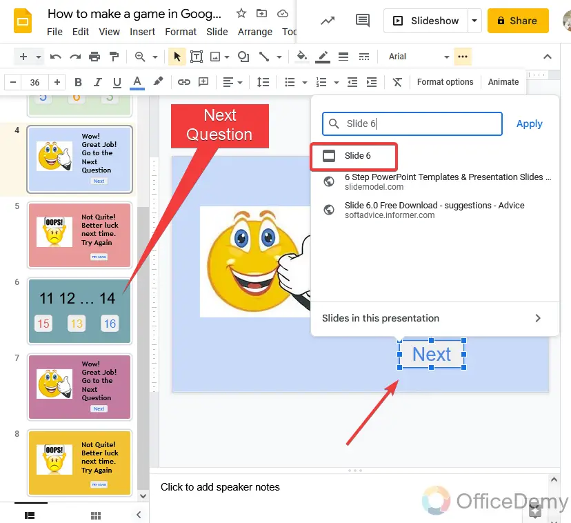 How to make a game in Google Slides 18