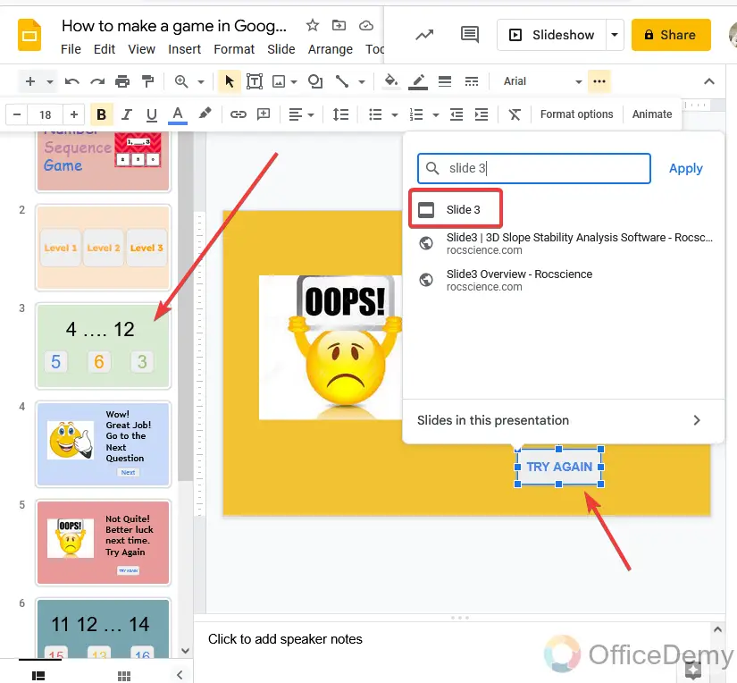 How to make a game in Google Slides 19