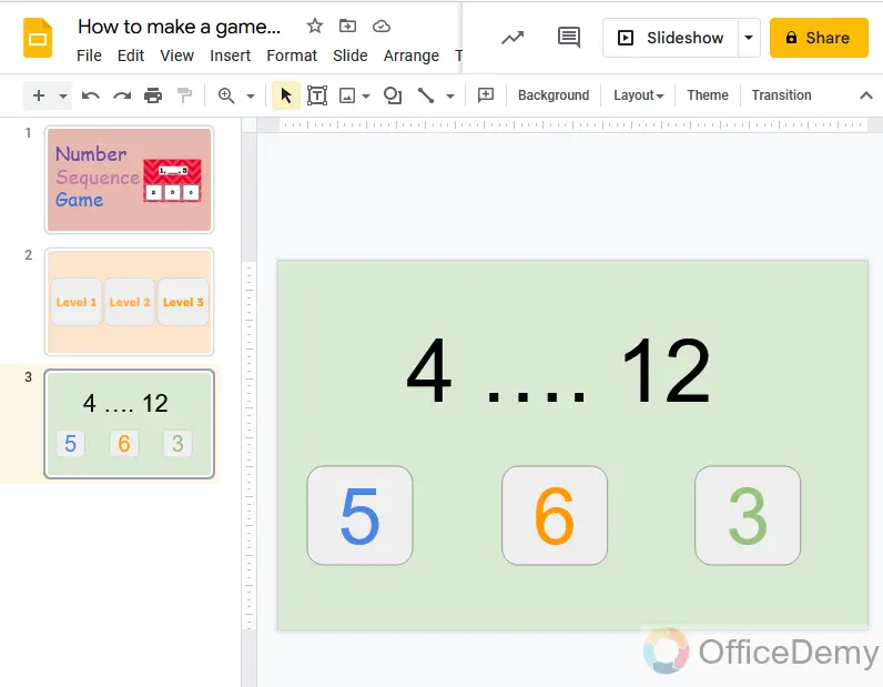 How to make a game in Google Slides 8