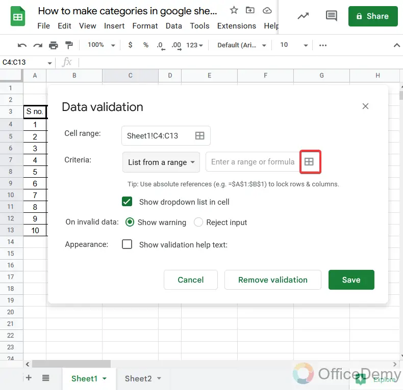 How to make categories in google sheets 9