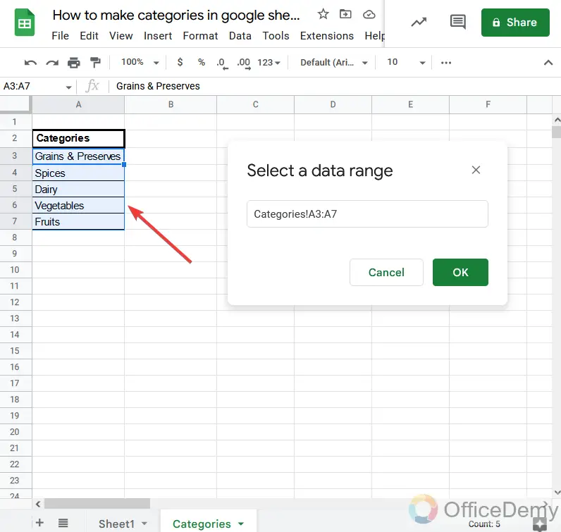 How to make categories in google sheets 10