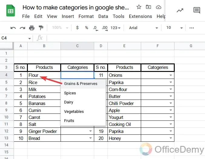 How to make categories in google sheets 15