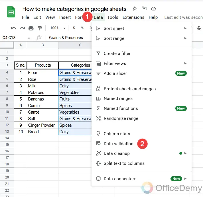 How to make categories in google sheets 24