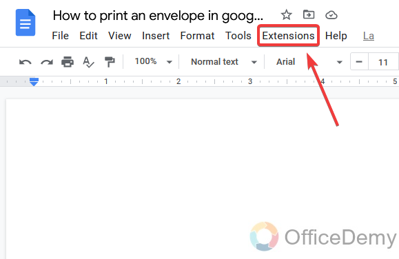 How to print envelope in google docs 2