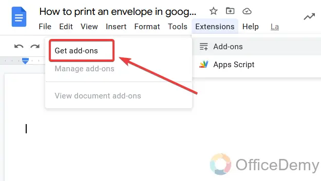How to print envelope in google docs 4