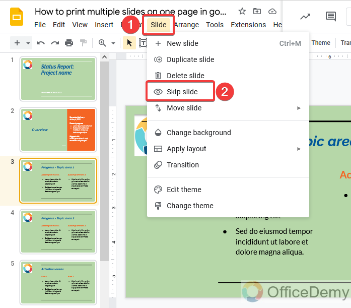 How to print multiple slides on one page in google slides 12