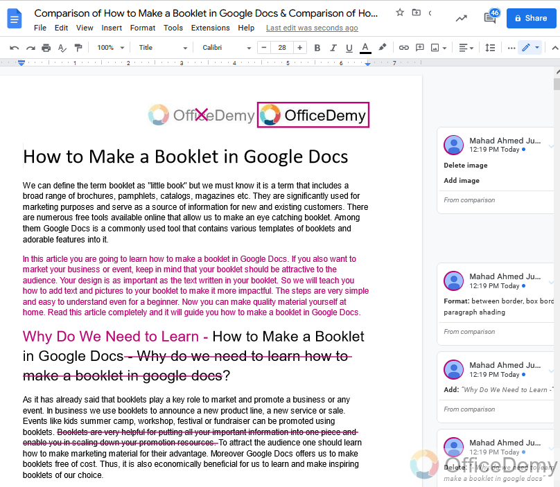 How to track changes in Google Docs 19