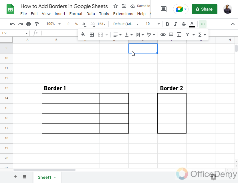How to Add Borders in Google Sheets 15