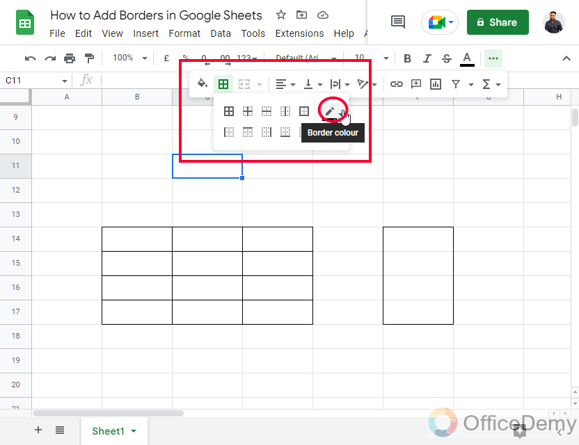 How to Add Borders in Google Sheets 16