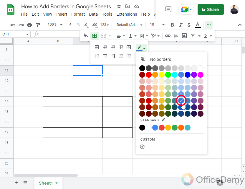 How to Add Borders in Google Sheets 17