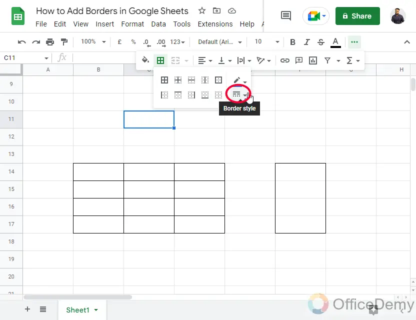 How to Add Borders in Google Sheets 18