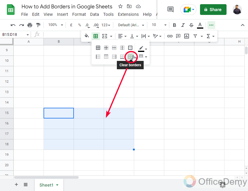 How to Add Borders in Google Sheets 14