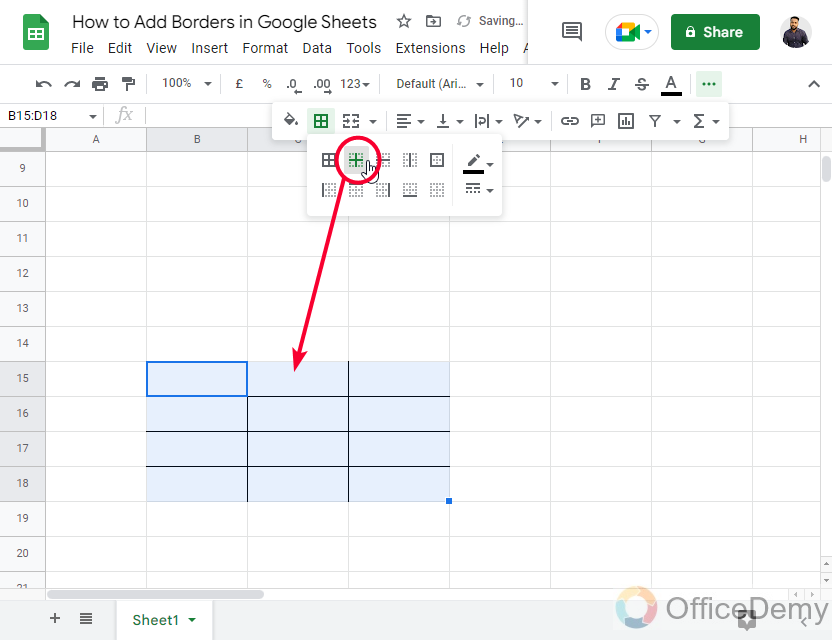 How to Add Borders in Google Sheets 6