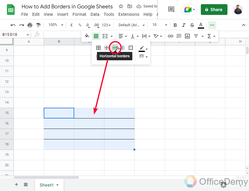 How to Add Borders in Google Sheets 7