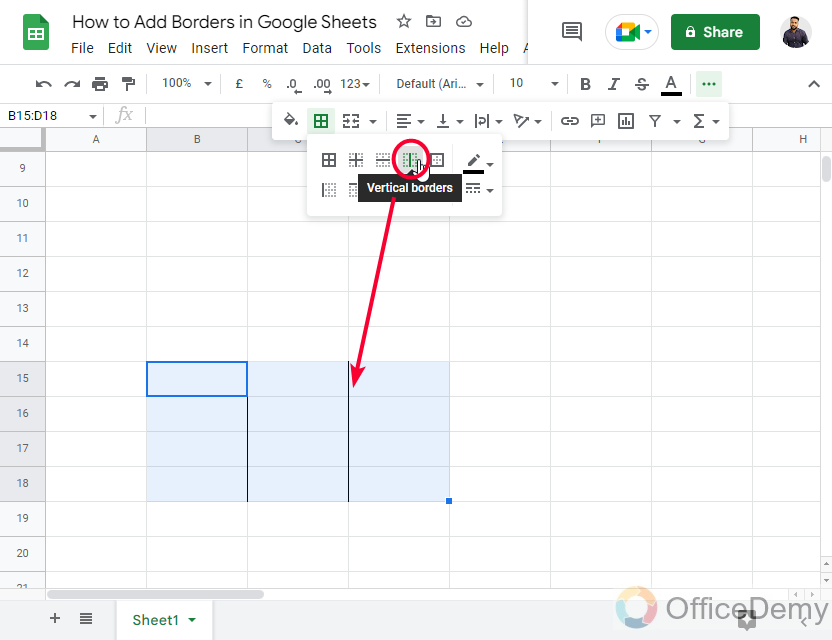 How to Add Borders in Google Sheets 8