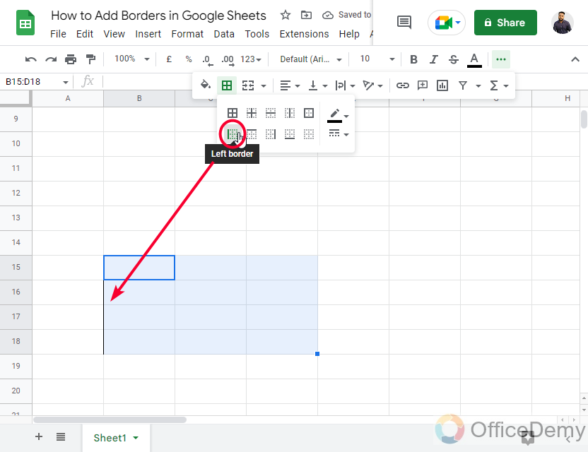 How to Add Borders in Google Sheets 10