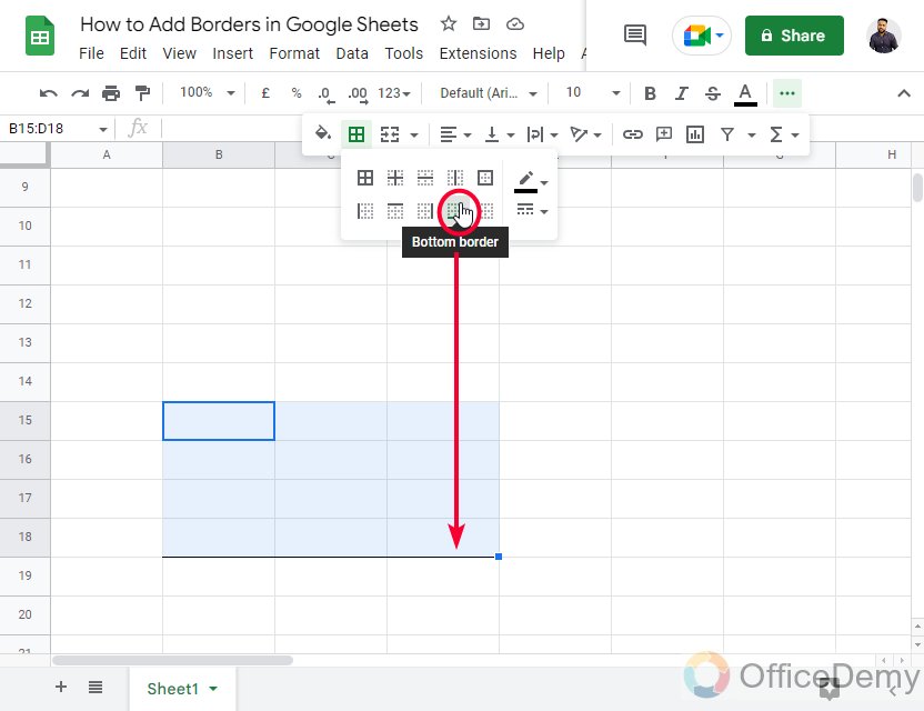 How to Add Borders in Google Sheets 13