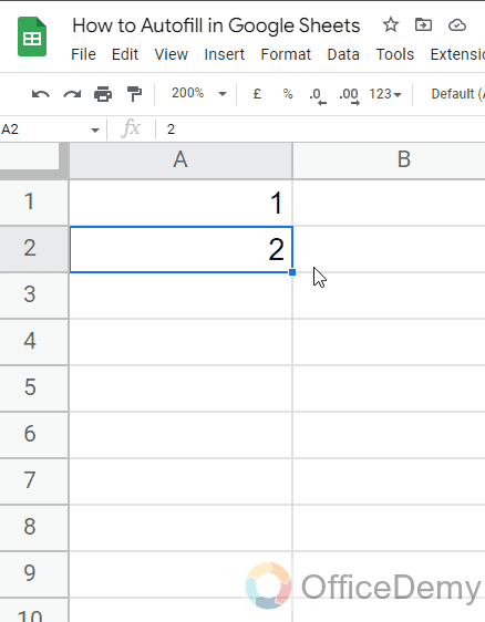 How to Autofill in Google Sheets 1