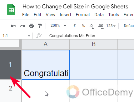 How to Change Cell Size in Google Sheets 5