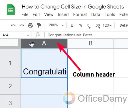 How to Change Cell Size in Google Sheets 6