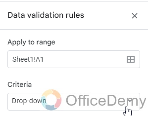How to Change a Drop down List in Google Sheets 4