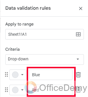 How to Change a Drop down List in Google Sheets 5