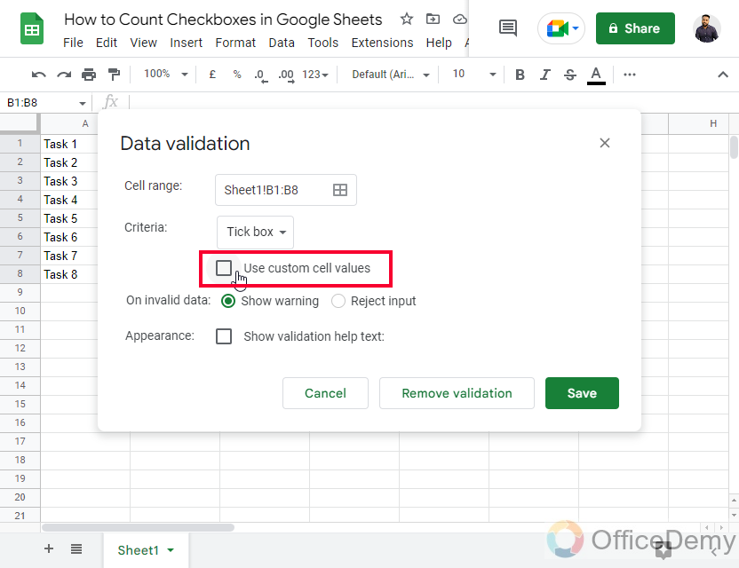 How to Count Checkboxes in Google Sheets 8