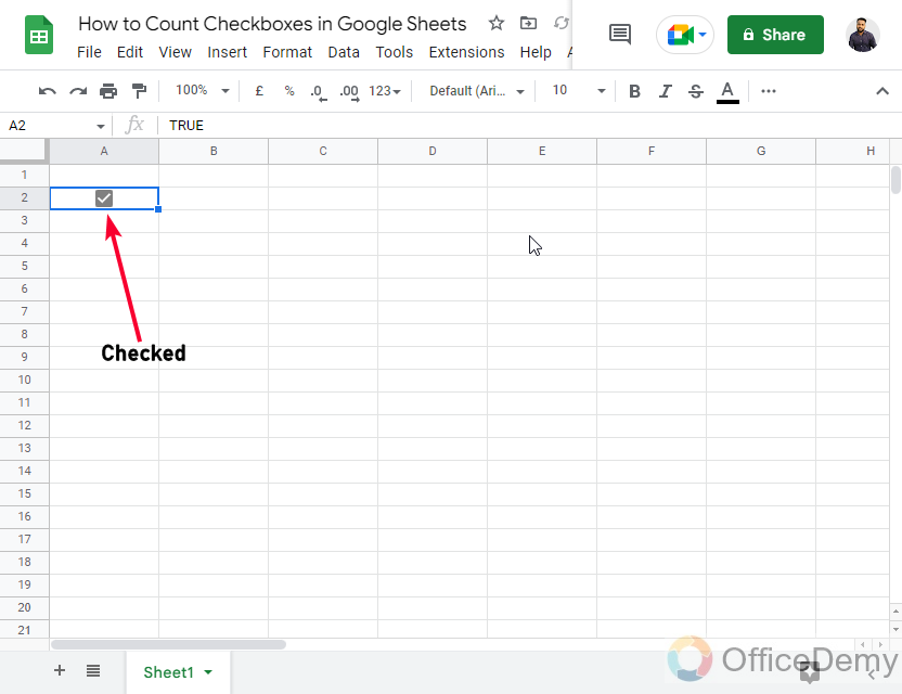 How to Count Checkboxes in Google Sheets 3