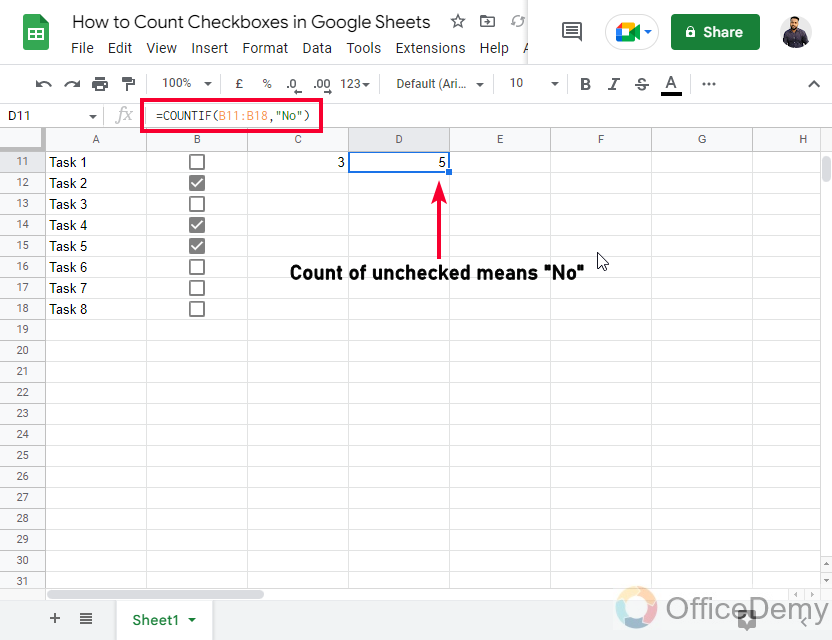 How to Count Checkboxes in Google Sheets 21