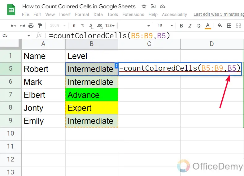 How to Count Colored Cells in Google Sheets 10