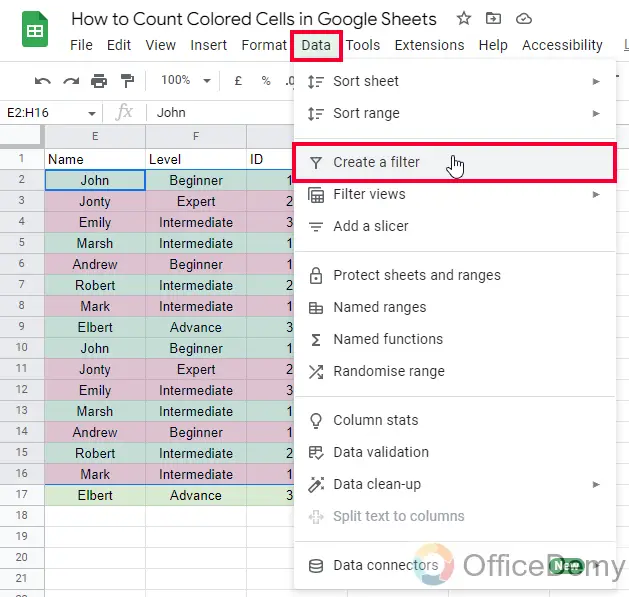 How to Count Colored Cells in Google Sheets 14