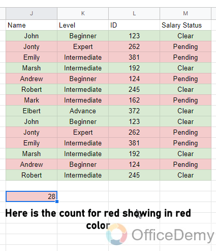 How to Count Colored Cells in Google Sheets 35