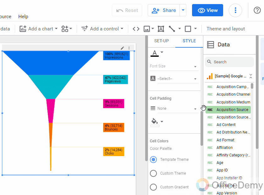 How to Create a Funnel in Google Data Studio 26