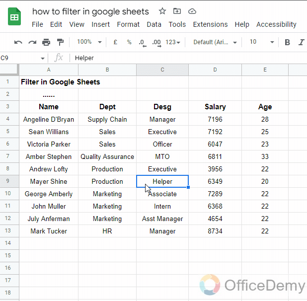 How to Filter in Google Sheets 28