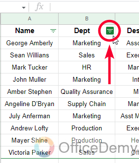 How to Filter in Google Sheets 5