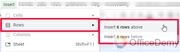How to Insert Multiple Rows in Google Sheets 11